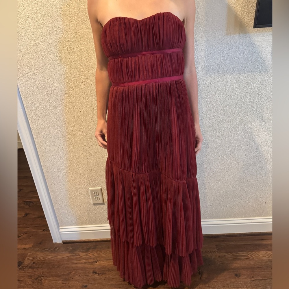 HUTCH wine colored maxi dress